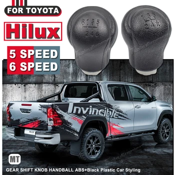 Araba Styling Vites Topuzu Kolu Hentbol Toyota Hilux Revo 2016-2022 İçin Manuel 5 Hız 6 Hız Dişli Siyah ABS Plastik