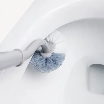 Temiz Tuvalet Fırçası Uzun Saplı Ölü Köşe Yumuşak Saç Temizleme Tuvalet Kavisli Zemin Boşluğu Fırçaları Temizleme Aracı Plastik
