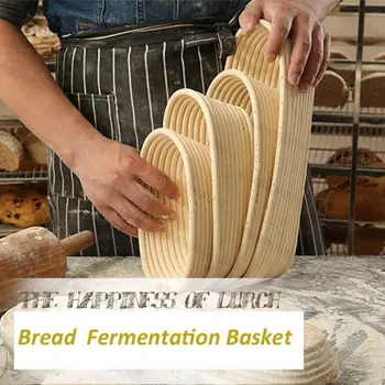 8 Boyutları Oval Ekmek Sepeti Bakeware El Yapımı Rattan Sepet Banneton-Hamur Hamur Araçları Ekmek Prova Kanıtlanması Mutfak Malzemeleri