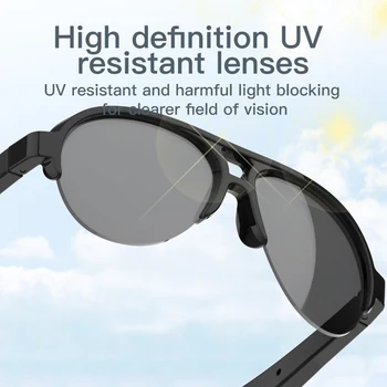 Yeni F08 Akıllı gözlük kablosuz bluetooth çağrı ses gözlük eller serbest çağrı anti-mavi gözlük stereo müzik güneş gözlüğü erkek kadın