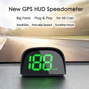 2023 Yeni GPS Y05 Head Up Display Tüm Araba İçin Dijital Kilometre HUD Tak ve Çalıştır Büyük Yazı Tipi Oto Elektronik Aksesuarları Hızlı