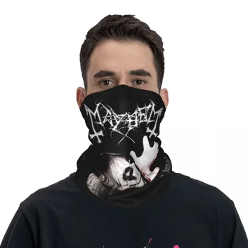 Mayhem Ölü Siyah Metal Bandana Boyun Körüğü Aksesuarları Maske Eşarp Çok kullanımlı Balaclava Yürüyüş Unisex Yetişkin Kış
