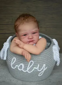 NPK 20 inç Yenidoğan Bebek Yeniden Doğmuş Bebek Kiti Bebek Ağustos Gerçekçi Yumuşak Dokunmatik Taze renk Bitmemiş Bebek Parçaları