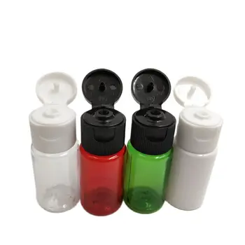 18 adet/grup 10ml Plastik Kapaklı Kozmetik Konteyner İçin Boş Renkli Plastik Şampuan Mini Doldurulabilir sıkılabilir şişeler