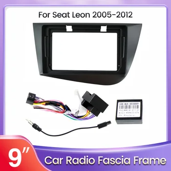 Araba Radyo Fasya kablo canbus Seat Leon 2005-2012 için DVD Stereo Çerçeve Plaka Adaptörü Montaj Dash Kurulum Çerçeve Trim Kiti