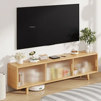 Basit Modern Bambu TV Standları Ev Mobilyaları Yeni Oturma Odası TV Dolapları Amerikan Küçük Daire Yatak Odası Duvar depolama dolabı