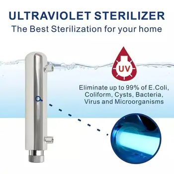 Paslanmaz Çelik UV su sterilizatörü Ultraviyole Tüp Lamba Doğrudan Içecek Dezenfeksiyon Arıtma Filtresi Akvaryum balık tankı Temizleyici