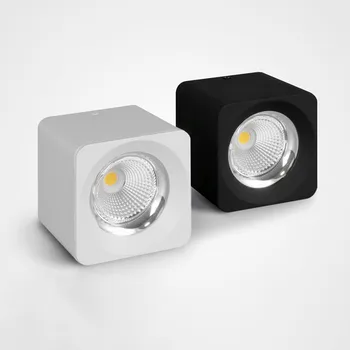 Kare kısılabilir yuvarlak LED Downlight 9W 15W 20W LED Tavan Spot ışıkları 110-240V LED Tavan Lambaları Sıcak / Soğuk Beyaz iç mekan aydınlatması