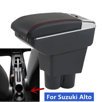 Suzuki Alto için kol dayama kutusu Suzuki Alto İçin araba kol dayama kutusu saklama kutusu iç Güçlendirme USB şarj Küllük Araba Aksesuarları