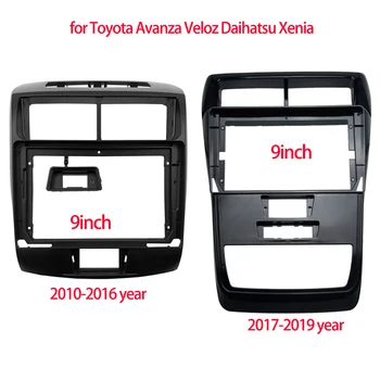 9 inç Araba Radyo Fasya Toyota Avanza / Veloz / Daihatsu / Xenia DVD Stereo çerçeve Paneli Montaj Dash Kurulum Çerçeve