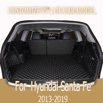 Hyundai Santa Fe 2019 için 2018 2017 2016 2015 2014 2013 (5 Koltuk) araba Gövde Paspaslar Yüksek Yan Trunt Halı Otomobil Parçaları Styling Kilim