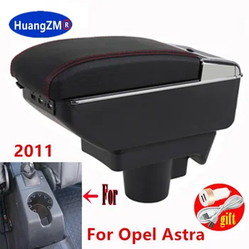 Kol dayama Kutusu Opel Astra H 2004-2014 için Araba Merkezi Saklama Kabı Pad Kapakları Çift Katmanlı 7 USB Şarj Bağlantı Noktaları