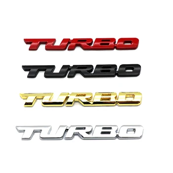TURBO Metal Araba Sticker Styling Vücut Amblemi 3D Çıkartması FORD FOCUS 2 için MK2 Odak 3 MK3 2005-2014 Mondeo Fusion set başına 3 adet