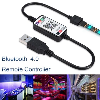 Mini Kablosuz 5-24V akıllı telefon kontrolü RGB LED şerit ışık kontrolörü USB kablosu 4.0 LED denetleyici oteller barlar