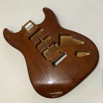 GB643 Kahverengi Renk Satılan Kızılağaç ST Gitar Gövdesi Bitmemiş SSS ve SSH Manyetikler 2 Pivotlar Tremolo ve Köprüler DIY Değiştirin