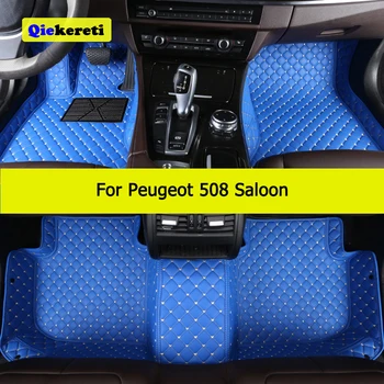 QIEKERETI Peugeot 508 Salon İçin Özel Araba Paspaslar Oto Halılar Ayak Coche Aksesuarla