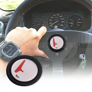 Marka Yeni Evrensel Modifiye Araba Styling Kırmızı H logo Yarış Japonya direksiyon Korna Basma Düğmesi Honda Civic İçin Fit