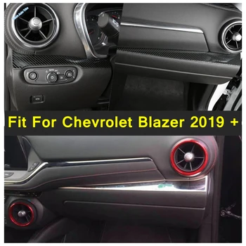 Iç Aksesuarları Chevrolet Blazer 2019 - 2023 İçin Araba Merkezi Kontrol Cihazı panel dekorasyon Sticker Kapak Trim 2 ADET