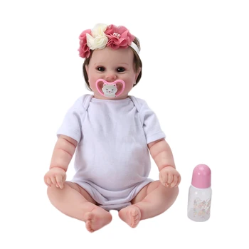 50 cm Kız Simülasyon Bebek Bebek Hareketli 3D Fotoğraf Simülasyon Bebek Prepregnancy Sabah Eğitim Elastik Bebek Arkadaşı Oyuncak