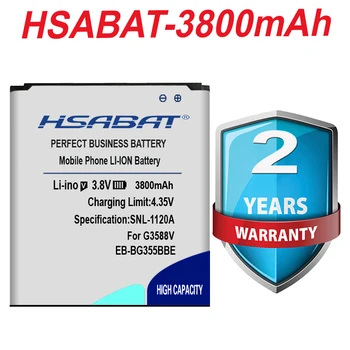 HSABAT 3800mAh EB-BG355BBE Pil Samsung Galaxy Çekirdek 2 için G355 G355H G3558 G3556D G3588V G3559 SM-G355 SM-G3558 SM-G3589W