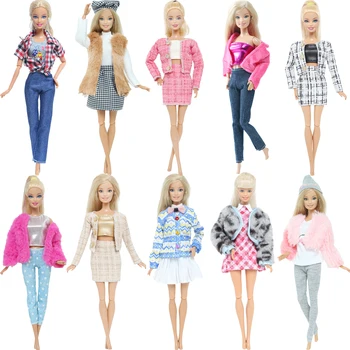 BJDBUS 1 Adet Moda Elbise Kıyafet gündelik giyim Gömlek Parti Etek Prenses Elbise barbie bebek Aksesuarları DIY Dollhouse Oyuncaklar