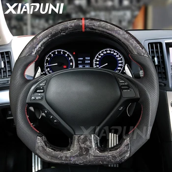 Infiniti İçin Fit direksiyon G37 EX35 EX37 2008-2015 G35 G25 2014-2015 Dövme Karbon Fiber LED Özelleştirilmiş Spor Tekerlek