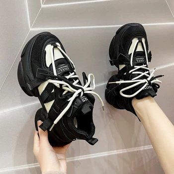 Kadın koşu ayakkabıları Rahat Düz Koşu Eğitim Nefes Açık Ayakkabı Hafif  