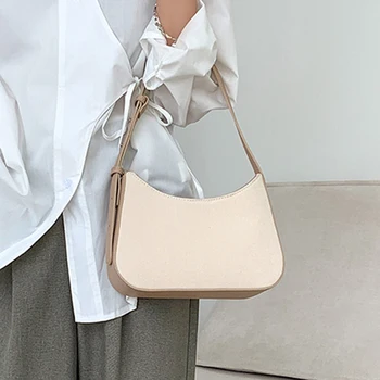 Japon Kontrast Renk Tasarımcısı Koltukaltı Çanta Moda PU deri kadın büyük el çantası Çanta Büyük Kapasiteli Bayanlar Commuting omuzdan askili çanta
