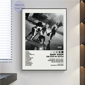 MT1428 Bebek Posterler Keem Hediye Rapçi Müzik Albüm Kapağı Duvar sanatı resim tuvali Boyama Posteri Baskılar Oturma Odası Ev Dekor