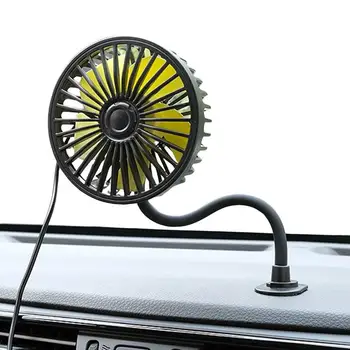 3 Hız araba fanı USB Arka Koltuklar Otomatik Arka Koltuklar Fan 3 Hız Araç Klip Fan 5 Parça fan kanatları 360 Rotasyon Klip Fan