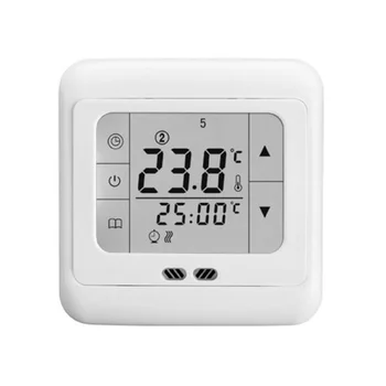 Ev programlanabilir dijital sıcaklık regülatörü dokunmatik ekran elektrikli ısıtma sistemi yerden ısıtma sıcaklık kontrol cihazı