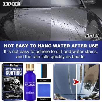 10 ADET Araba Seramik Kaplama Kristal Kaplama Sıvı Su Geçirmez Toz geçirmez Çizik Onarım Temizleme Araçları Araba Aksesuarları Damla