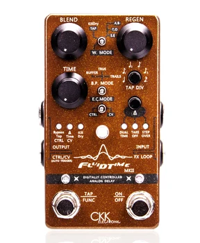 CKK fluid time mkıı dijital kontrollü BBD gecikmesi, klasik 80'lerin analog gecikme tonunu mükemmel bir şekilde yeniden üretir