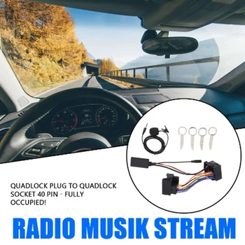Araba Bluetooth Uyumlu 5.0 Müzik AUX Adaptörü Eller Serbest Çağrı Aux-In Ses Kablosu Kablo Demeti Adaptörü Ford Focus için MK2 2004-2011