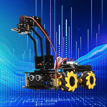 Mekanik 4WD Robot Kol Araç Kiti Uzaktan Kumanda Akıllı Robot araç seti Engellerden Kaçınma Akıllı Robot Kiti Öğrenme Programlama