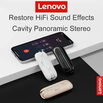 Orijinal Lenovo TW60 Kablosuz Bluetooth Kulaklık Bluetooth Sürüm 5.3 Yüksek Sadakat Ses Kalitesi Su Geçirmez HD Mikrofon Çağrı