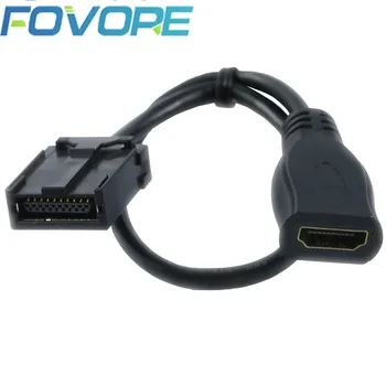 4K 60Hz Yüksek Hızlı HDMI E Tipi 19P Erkek ABS Kabuk HDMI A/F Dişi Siyah Kalıplama Ethernet Kablosu ile