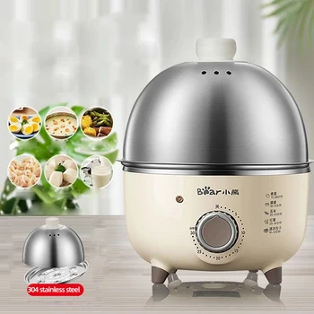360W Elektrikli yumurta kaynatıcı Kahvaltı Makinesi Multicooker Vapur Otomatik yumurta pişiricisi S Ev Yumurta Muhallebi Buharlı Tencere Zamanlayıcı ile