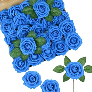 Güller DIY Düğün Buketleri Parti Ev Dekor Bahçe Dekorasyon Yapay Gül Çiçek Köpük Sahte Sahte Çiçekler