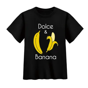 Dolce & Muz Erkek Kadın Kısa Kollu Ebeveyn-çocuk Aile Eşleştirme Kıyafetler T Shirt Anne ve Çocuk T-shirt Giyim Kısa Kollu
