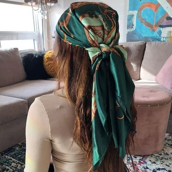 Orta Doğu Ülkeleri Bahar Sıcak Satış 90 * 90cm Vintage Kaju Fıstığı Büyük Kare Eşarp kadın Aksesuarları başörtüsü Şal Eşarp