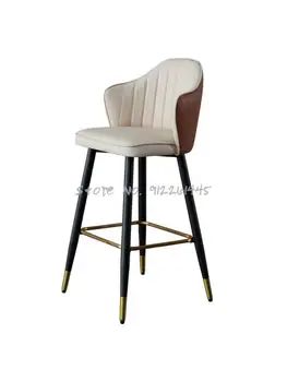 Işık lüks bar sandalyesi modern basit yüksek sandalye İskandinav bar deri döner bar sandalyesi yüksek tabure Ada sandalye