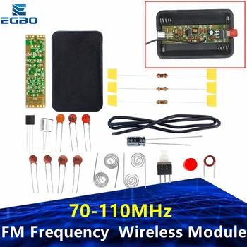 FM Frekans Modülasyonu Kablosuz Mikrofon Modülü 70-110MHz 1.5 V Verici Kurulu Parçaları Kitleri Elektronik Suite + Kabuk DİY Kiti