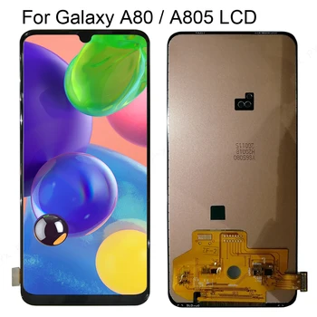 Samsung galaxy A80 A805 A805FD SM - A805FD lcd ekran + Dokunmatik Ekran Sensörü Meclisi galaxy A90 A905 Lcd Ücretsiz Kargo