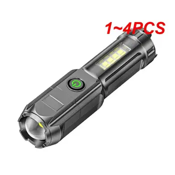 1~4 ADET Güçlü LED El Feneri 100000 Lümen Taktik El Feneri Şarj Edilebilir USB 18650 Su Geçirmez Zoom Balıkçılık Avcılık LED