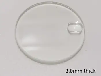3.0 mm Kalınlığında Tarihi Pencere saat camı Yuvarlak Düz Mineral Timepiece Kristal Kabarcık Büyüteç 36.5 mm-38mm Çap YZC890