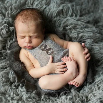 Yenidoğan Fotoğraf Giyim Bebek Ürünleri Dolunay Yüz Gün Örme Tek parça Tulum Stüdyo Sahne Tulum