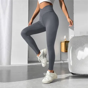 Çapraz Çıplak Duygu Tayt Push Up Spor Kadın Spor Koşu Yoga Pantolon Kadın Enerji Dikişsiz Spor Tayt Kadınlar Yüksek Bel