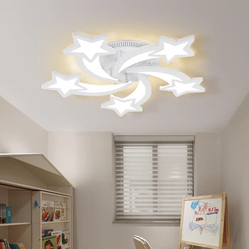 Yıldız Led tavan ışıkları akrilik avizeler lamba çocuklar için erkek ve kız yatak odası oturma yemek odası tasarım kapalı ışıklar