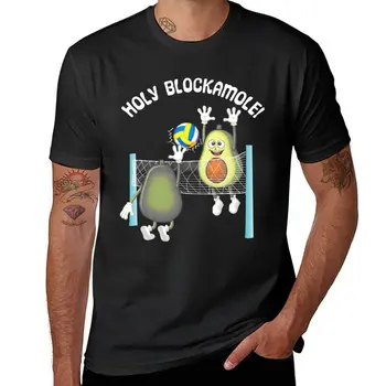 Yeni Kutsal Blockamole! Guacamole Oyuncu Engelleyici Voleybol T-Shirt t shirt erkek yaz üstleri siyah erkek t-shirtleri